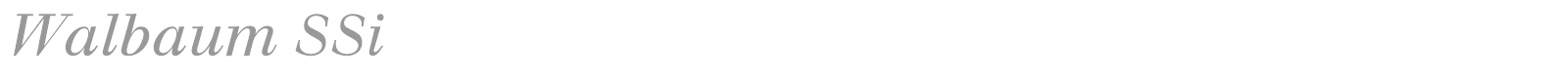 Walbaum SSi font preview